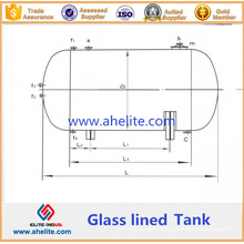 High Pressure Reactor Glass Lined Tank (horizontal type)